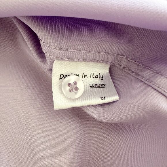 Flex Dress Shirt Mens Size M Purple Luxury Collection Long Sleeve - Picture 5 of 10
